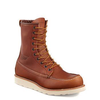 Red Wing Traction Tred 8-inch Soft Toe - Hnede Pracovne Cizmy Panske, RW305SK